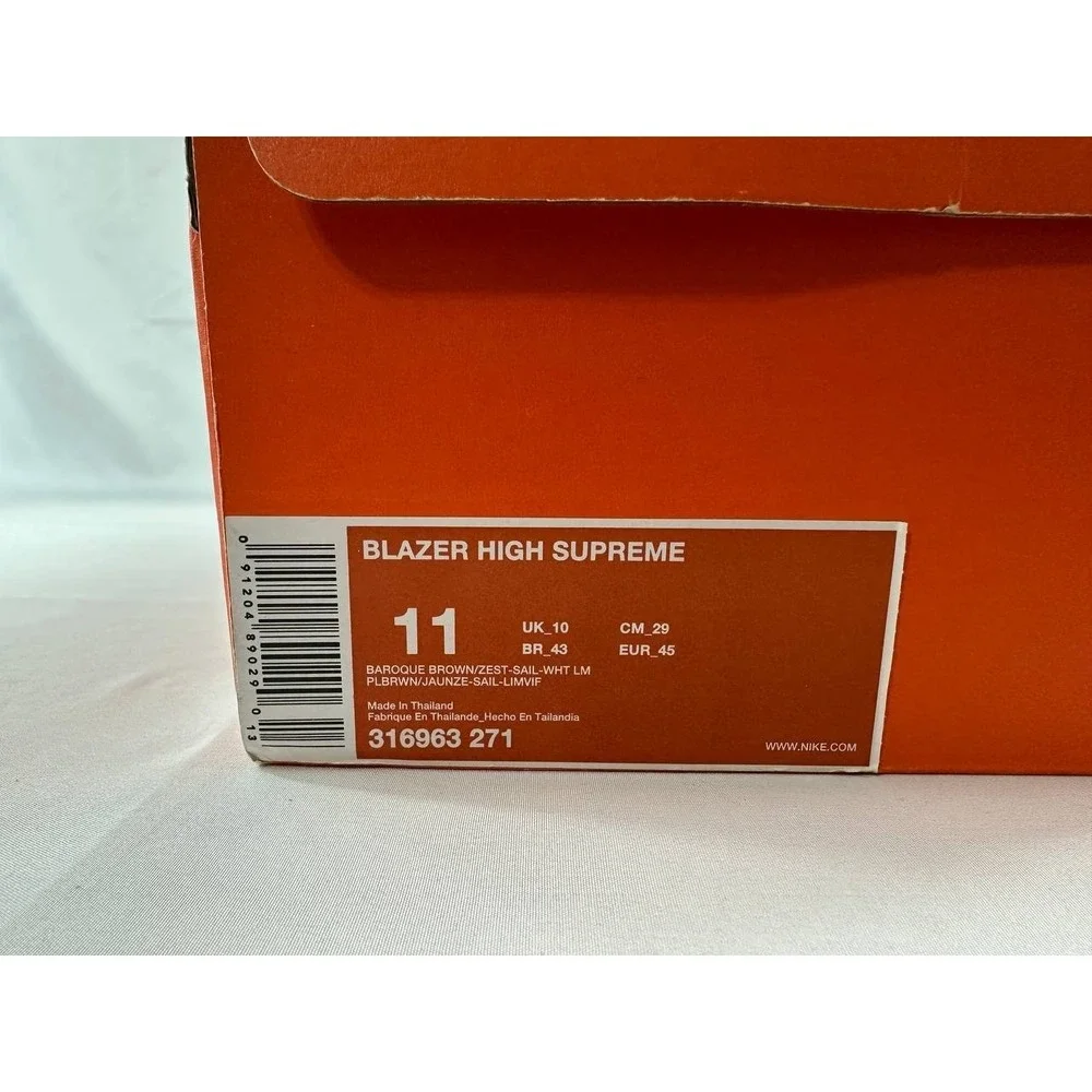 Nike Blazer High Supreme 2007 Sneakers Yellow Brown 316963-271 Size 11